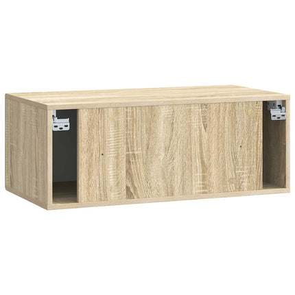 Väggmonterad TV-bänk Väggmonterad Sonoma-ek 78,5 x 41 x 30 cm