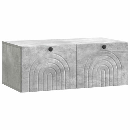 Väggmonterad TV-bänk Väggmonterad Betonggrå 78,5 x 41 x 30 cm