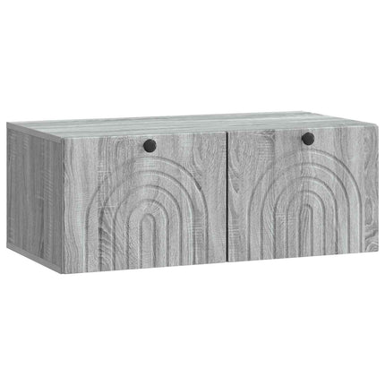 Väggmonterad TV-bänk Grå sonoma-ek 78,5 x 41 x 30 cm