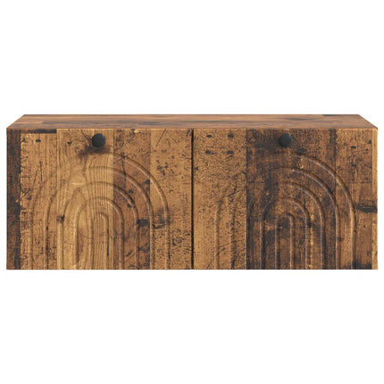 Väggmonterad TV-bänk Väggmonterad Gammalt trä 78,5 x 41 x 30 cm