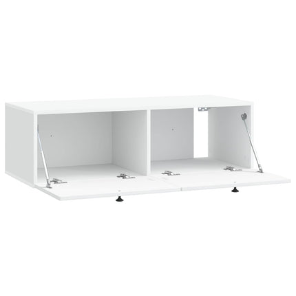 Väggmonterad TV-bänk Vit 99 x 41 x 30 cm Konstruerat trä