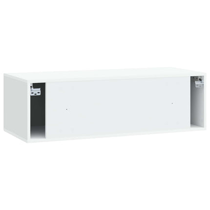 Väggmonterad TV-bänk Vit 99 x 41 x 30 cm Konstruerat trä