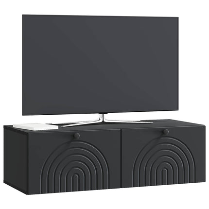 Väggmonterad TV-bänk Svart 99 x 41 x 30 cm Konstruerat trä