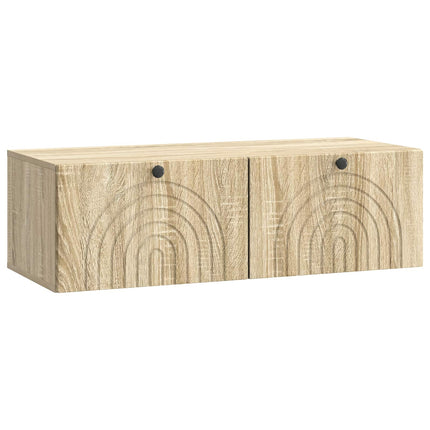 Väggmonterad TV-bänk Sonoma-ek 98 x 41 x 30 cm Konstruerat trä