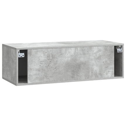 Väggmonterad TV-bänk Betonggrå 99 x 41 x 30 cm Konstruerat trä