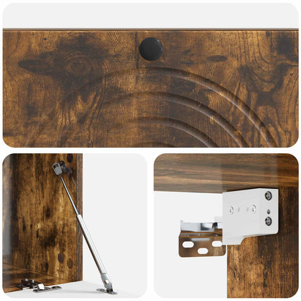 Väggmonterad TV-bänk Rökt ek 99 x 41 x 30 cm Konstruerat trä