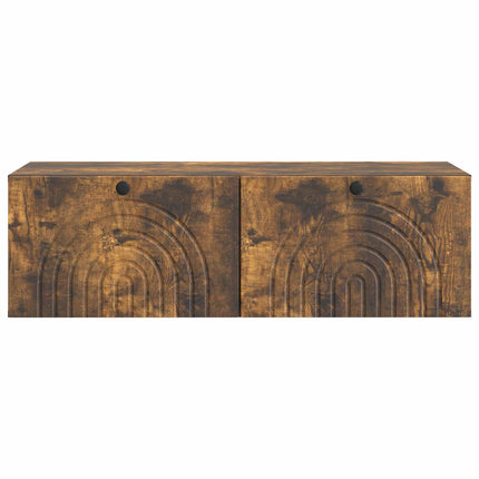 Väggmonterad TV-bänk Rökt ek 99 x 41 x 30 cm Konstruerat trä
