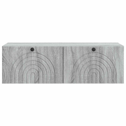 Väggmonterad TV-bänk Väggmonterad Grå sonoma-ek 99 x 41 x 30 cm
