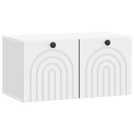 Väggmonterad TV-bänk Vit 59,5 x 31 x 30 cm Konstruerat trä