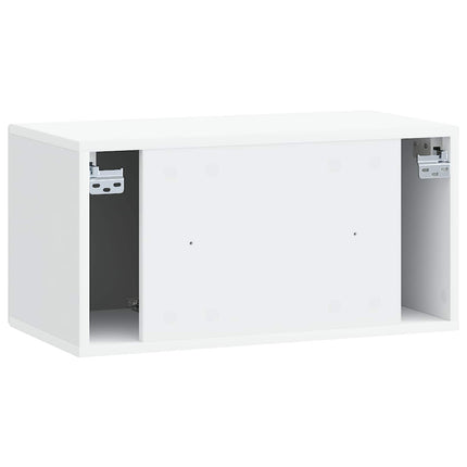 Väggmonterad TV-bänk Vit 59,5 x 31 x 30 cm Konstruerat trä