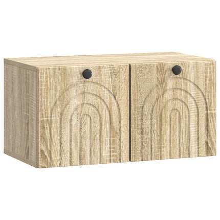 Väggmonterad TV-bänk Väggmonterad Sonoma-ek 59,5 x 31 x 30 cm