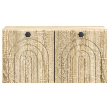 Väggmonterad TV-bänk Väggmonterad Sonoma-ek 59,5 x 31 x 30 cm