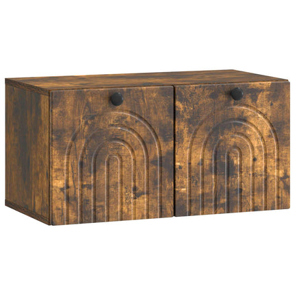 Väggmonterad TV-bänk Rökt ek 59,5 x 31 x 30 cm Konstruerat trä