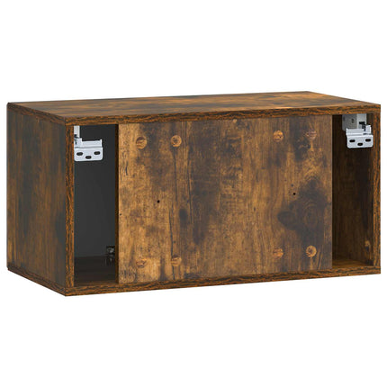 Väggmonterad TV-bänk Rökt ek 59,5 x 31 x 30 cm Konstruerat trä