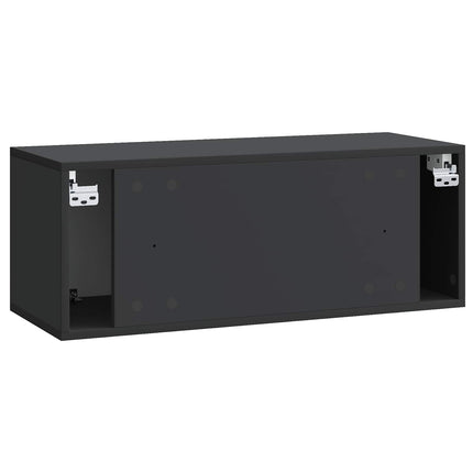 Väggmonterad TV-bänk Svart 78,5 x 31 x 30 cm Konstruerat trä