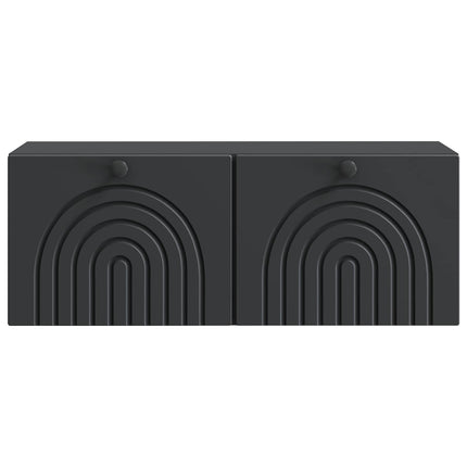 Väggmonterad TV-bänk Svart 78,5 x 31 x 30 cm Konstruerat trä
