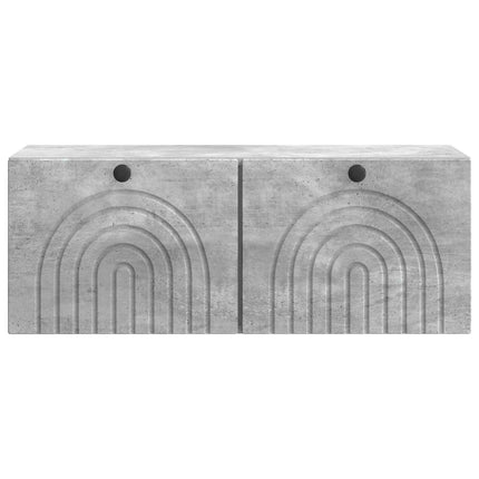 Väggmonterad TV-bänk Väggmonterad Betonggrå 78,5 x 31 x 30 cm