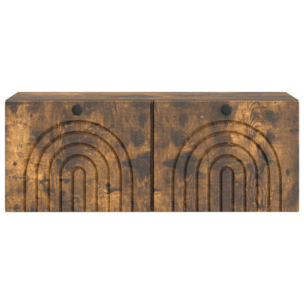 Väggmonterad TV-bänk Rökt ek 78,5 x 31 x 30 cm Konstruerat trä