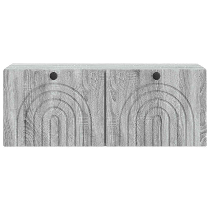 Väggmonterad TV-bänk Grå sonoma-ek 78,5 x 31 x 30 cm