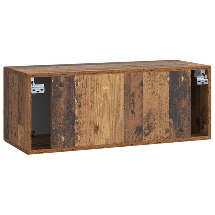 Väggmonterad TV-bänk Väggmonterad Gammalt trä 78,5 x 31 x 30 cm