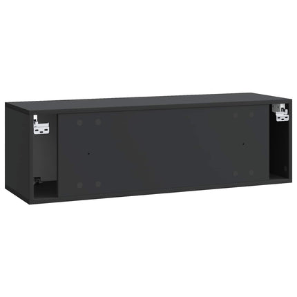 Väggmonterad TV-bänk Svart 98 x 31 x 30 cm Konstruerat trä