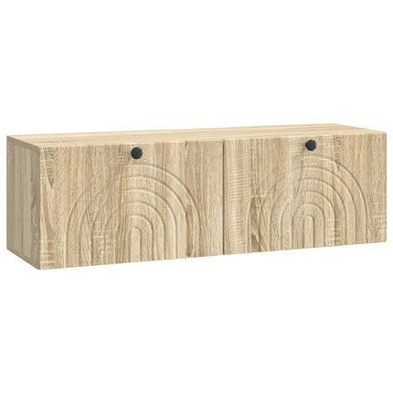 Väggmonterad TV-bänk Sonoma-ek 98 x 31 x 30 cm Konstruerat trä