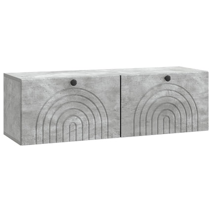 Väggmonterad TV-bänk Betonggrå 98 x 31 x 30 cm Konstruerat trä
