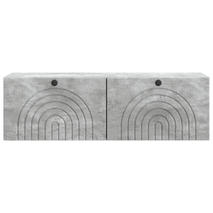 Väggmonterad TV-bänk Betonggrå 98 x 31 x 30 cm Konstruerat trä