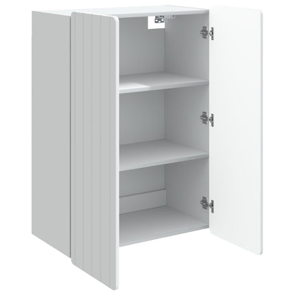 Väggmonterat skåp Vit 66 x 34,5 x 92 cm Konstruerat trä