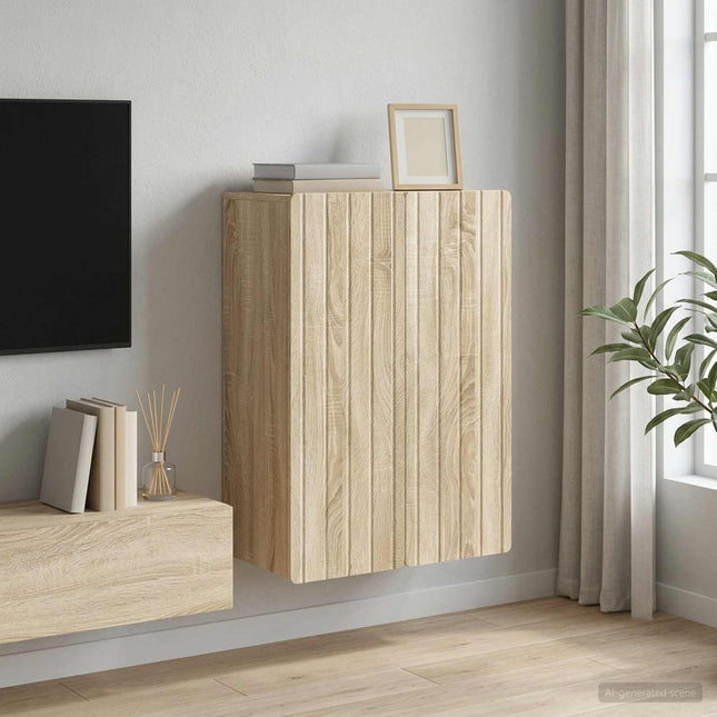 Väggmonterat skåp Sonoma-ek 66 x 34,5 x 92 cm Konstruerat trä