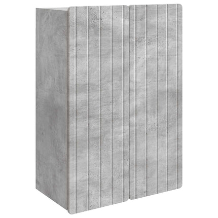 Väggmonterat skåp Betonggrå 66 x 34,5 x 92 cm Konstruerat trä