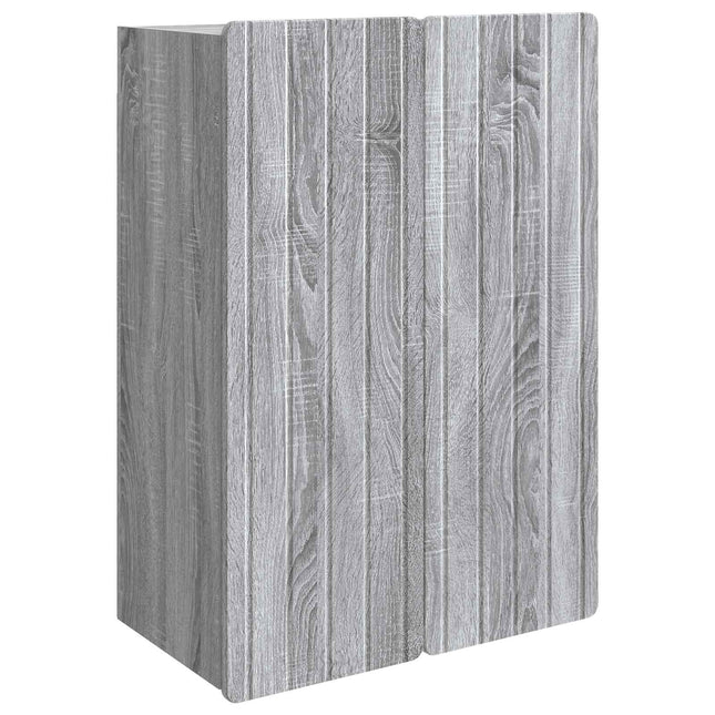 Väggmonterat skåp Grå Sonoma 66 x 34,5 x 92 cm Konstruerat trä