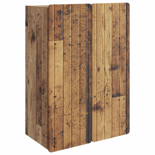 Väggmonterat skåp Gammalt trä 66 x 34,5 x 92 cm Konstruerat trä