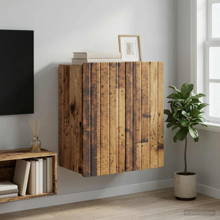 Väggmonterat skåp Gammalt trä 59 x 31 x 64 cm Konstruerat trä