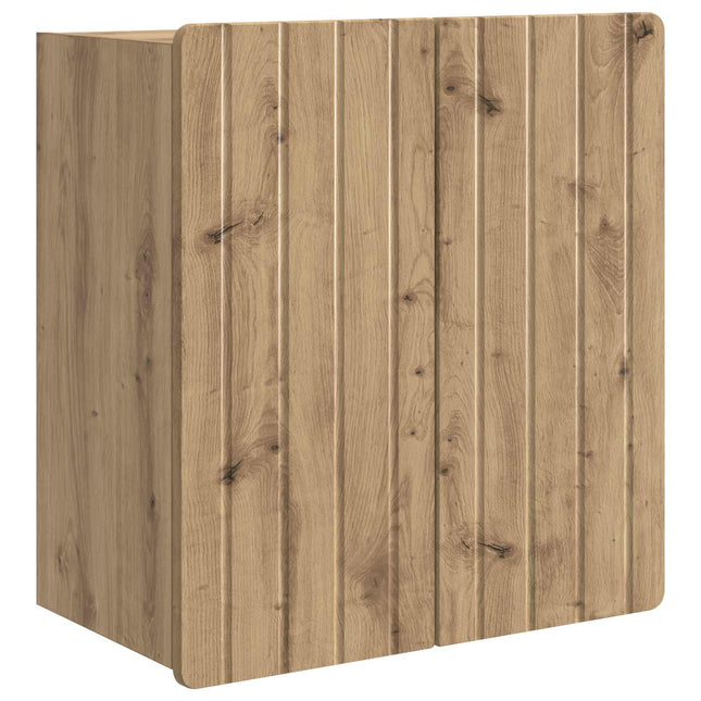 Väggmonterat skåp 59 x 31 x 64 cm Konstruerat trä Artisan-ek