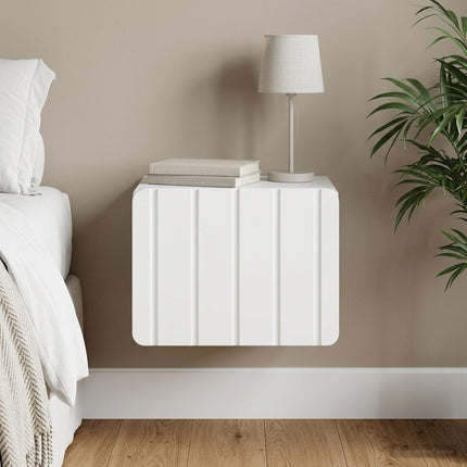 Väggmonterat Sängbord Vit 33 x 34,5 x 24 cm Konstruerat trä