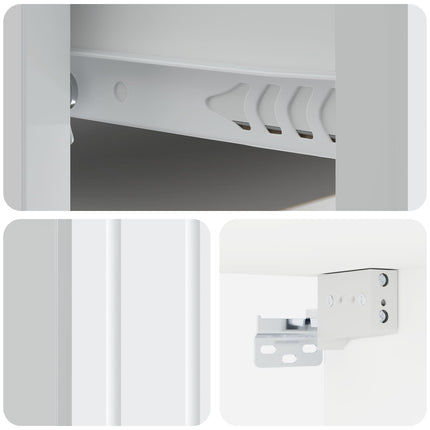 Väggmonterat Sängbord med låda 2 pcs Vit 33 x 34,5 x 24 cm