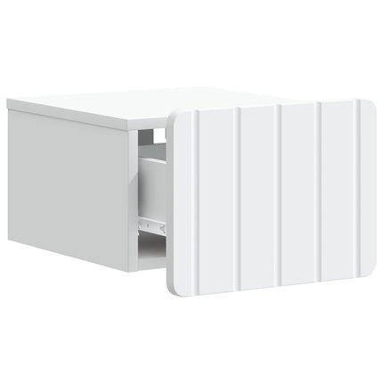Väggmonterat Sängbord med låda 2 pcs Vit 33 x 34,5 x 24 cm