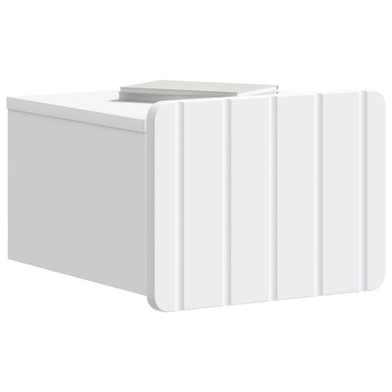 Väggmonterat Sängbord med låda 2 pcs Vit 33 x 34,5 x 24 cm