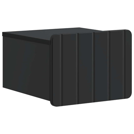 Väggmonterat Sängbord Svart 33 x 34,5 x 24 cm Konstruerat trä