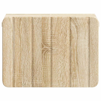 Väggmonterat Sängbord med låda Sonoma-ek 33 x 34,5 x 24 cm