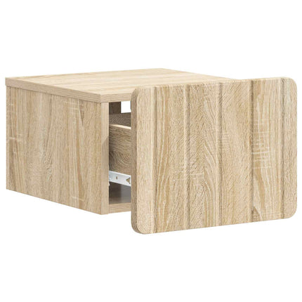Väggmonterat Sängbord 2 pcs Sonoma-ek 33 x 34,5 x 24 cm