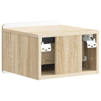 Väggmonterat Sängbord 2 pcs Sonoma-ek 33 x 34,5 x 24 cm