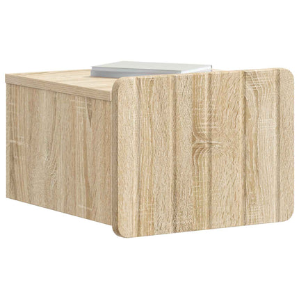 Väggmonterat Sängbord 2 pcs Sonoma-ek 33 x 34,5 x 24 cm