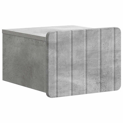 Väggmonterat Sängbord 2 pcs Betonggrå 33 x 34,5 x 24 cm