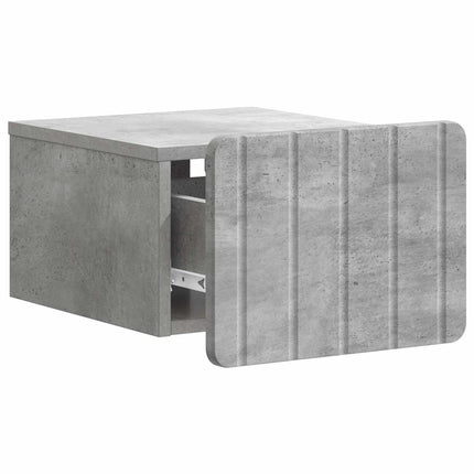 Väggmonterat Sängbord 2 pcs Betonggrå 33 x 34,5 x 24 cm