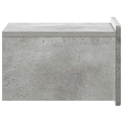 Väggmonterat Sängbord 2 pcs Betonggrå 33 x 34,5 x 24 cm