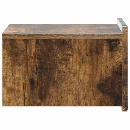 Väggmonterat Sängbord med låda 2 pcs Rökt ek 33 x 34,5 x 24 cm