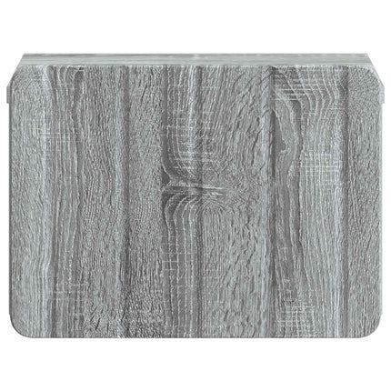 Väggmonterat Sängbord med låda Grå sonoma-ek 33 x 34,5 x 24 cm