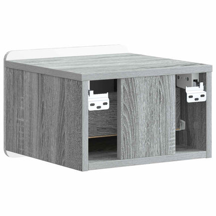 Väggmonterat Sängbord 2 pcs Grå sonoma-ek 33 x 34,5 x 24 cm